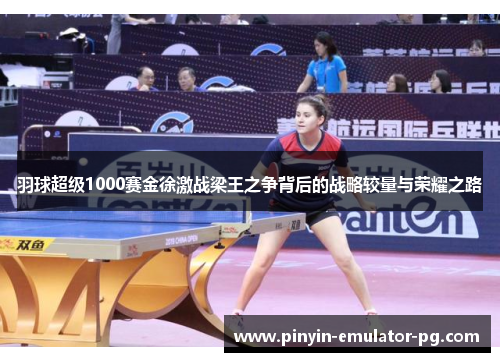 羽球超级1000赛金徐激战梁王之争背后的战略较量与荣耀之路